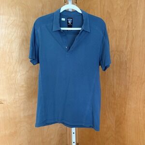 Kuhl Shirt Mens S Blue Wayfarer Polo Soft Seamless Modern Cut Gorpcore Dad *flaw